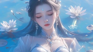 唯美荷花女神