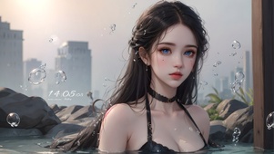 纯欲系温泉少女