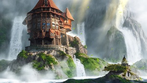 山中瀑布小屋