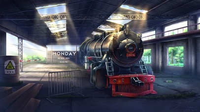 破旧的火车仓库