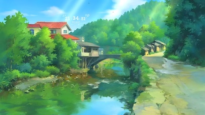 唯美治愈乡村河边小路