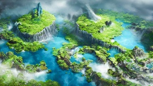 瀑布小岛