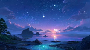 唯美海上落霞