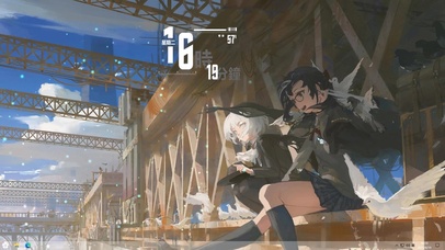 天桥间的少女白鸽