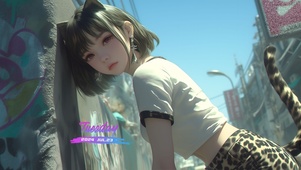 街边猫猫女孩