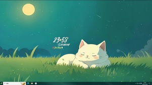 星空草地猫咪