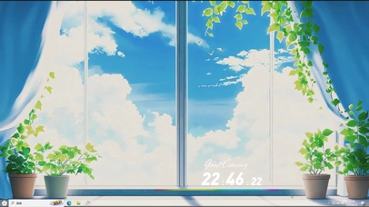 窗外AI绿色壁纸-桌面主题