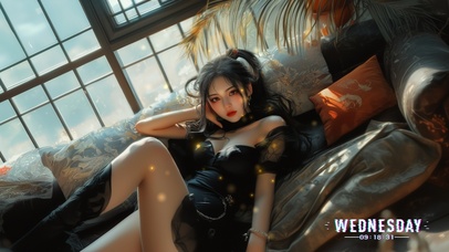 宛若水中莲花轻轻摇曳