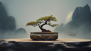 山中云雾盆景