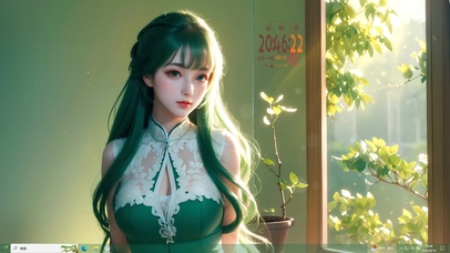 治愈旗袍少女—【主题桌面】