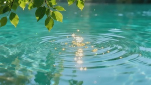 护眼清透湖水桌面