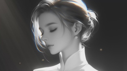 黑白风优雅美女