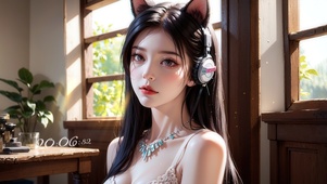 4K猫耳长发姐姐