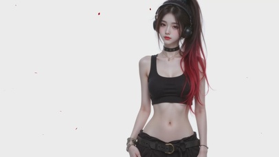 小清新红发美女