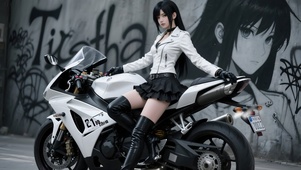 机车美女