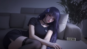 委屈的少女