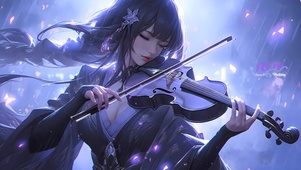 荧光提琴少女