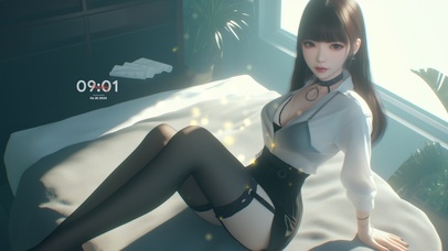 眼睛像两汪清澈的湖水