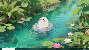 治愈秘境小溪小白主题