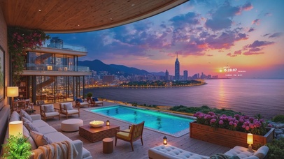 唯美的海景房大海