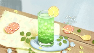 夏日清爽气泡水