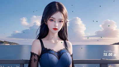 4k海边女孩230423