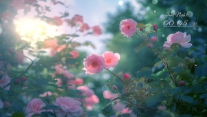 阳光下山茶花
