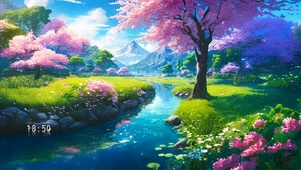 樱花小溪