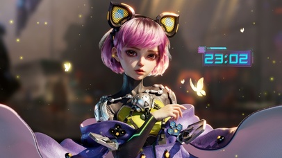 4k炫酷科技少女