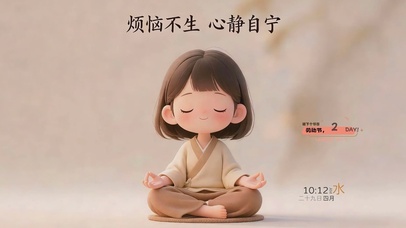 烦恼不生 心静自宁