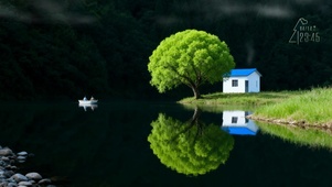 治愈系河岸风景