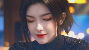 4K唯美甜美短发御姐
