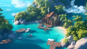 海岛木屋 