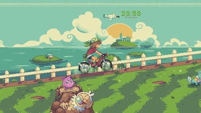 像素風の單車騎行