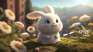 可爱花草兔兔