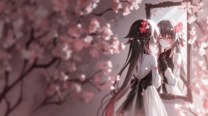 雪墨壁纸丨胡桃丨镜中人丨