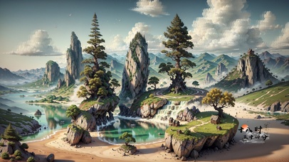 4K唯美治愈古风山水风景