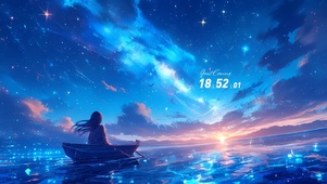 星空大海小船
