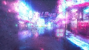 霓虹灯雨屏