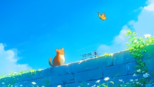 可爱夏天橘猫