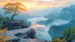 孤松映晓
