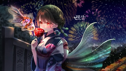 烟花祭浴衣少女