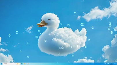 云朵可爱萌宠鸭子主题