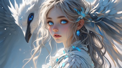 AI生成图-琉璃鹤仙少女