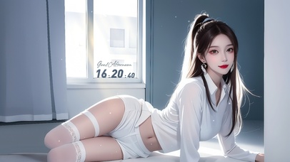 小清新居家少女