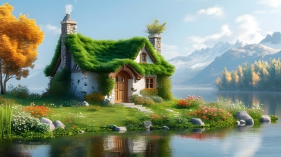 绿色护眼童话世界白菜屋02