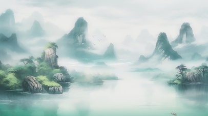 4K国风水墨山水
