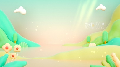 4k 简约唯美春游踏青桌面