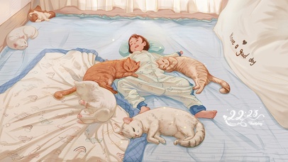 治愈温馨猫猫和女孩