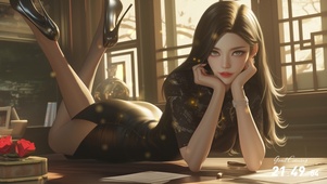 纤手拨云抚锦瑟